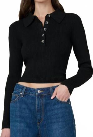 Joe's Lisa Polo Sweater In Black