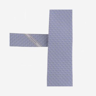 Ferragamo Mens Tie Light Blue Silk Ties & Bow