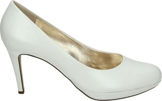 H&ouml;gl Witte Leren Pumps - Dames - Pumps - Wit - 42 EU - Leer - Schoenen