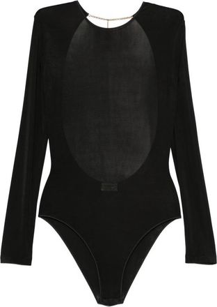 Saint Laurent Open-back Logo-pendant Bodysuit