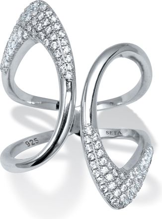 Palm Beach Jewelry 0.46 TCW CZ Sterling Silver Open Loop Ring