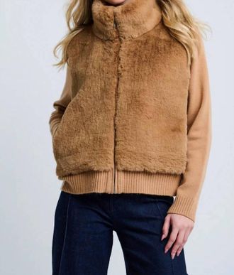Lisa Todd Teddy Jacket In Camel