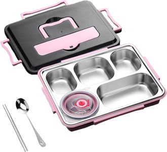 OEM Fiambrera Bento De Acero Inoxidable A Prueba De Fugas En Color Rosa, Apta Para S&aacute;ndwiches, De Calidad Alimentaria, Compacta Y Ligera Para Ni&ntilde;os Y Adul