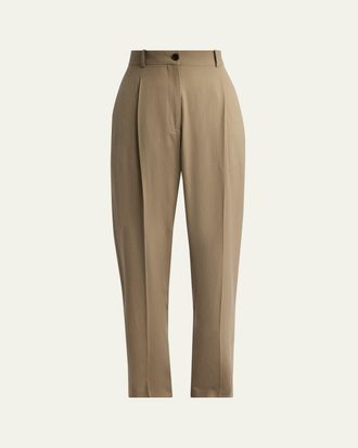 The Row Gianni Tapered Wool Gabardine Pants