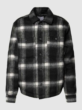 Lindbergh Lindbergh Hemdjacke mit Tartan-Karo in Black, Gr&ouml;&szlig;e L