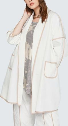 Luukaa D'Celli Seraph Memory Taffeta Duster in Ecru at Nordstrom, Size X-Large/xx-Large