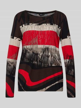 Betty Barclay Regular Fit Longsleeve aus Viskose-Mix mit Strasssteinbesatz in Rot, Gr&ouml;&szlig;e 36