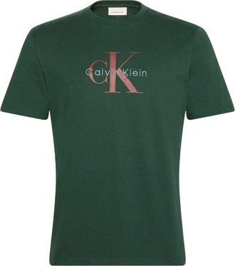 Calvin Klein Heren Monogram T-Shirt (Groen)
