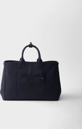 Prada Jardinière extra-large cotton canvas tote bag