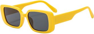 Generic Square Outdoor Mens Sunglasses Commuting Womens Sports Sun Glasses(Yellow)