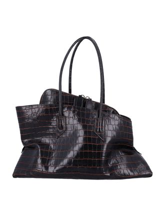 The Attico La Passeggiata Medium Croc-Embossed Tote Bag