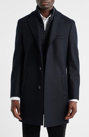 Jack Victor Delroy Wool Topcoat in Black at Nordstrom Rack, Size 44 Regular