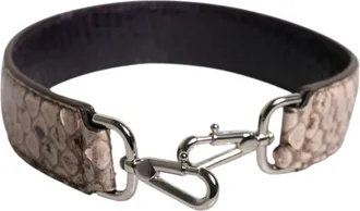 Dolce & Gabbana Womens Black Cream Exotic Leather Bag Shoulder Strap Python