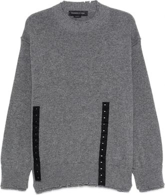 Federico Cina Round-neck Truien - Dames - Ronde hals truien - Grijs - S - Truien & Vesten