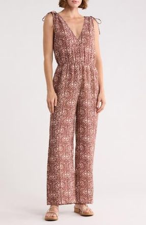 Faherty Jules Shoulder Tie Jumpsuit in Sausalito Sunset at Nordstrom Rack, Size Xx-Small