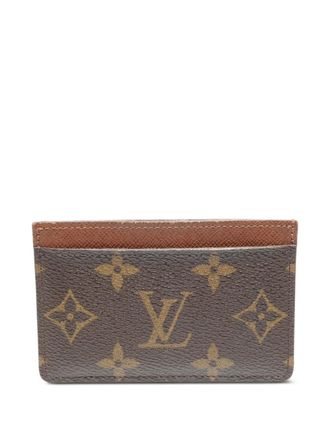 Louis Vuitton 2004 monogram Porte Carte card case - Brown