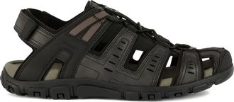 Geox Mo panelled sandals - men - Fabric/Polyester/Polyurethane/Rubber - 46 - Black