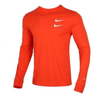 Nike Mens Nike Tee Round Neck Long Sleeves Orange T-Shirt CK2260-891