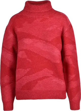 Add High Neck Sweater in Extrafine Merino Wool with Camo Pattern