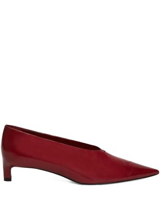 Jil Sander leather pumps - Red