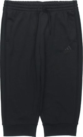 adidas M 3s Ft Tc 34pt Embroidered Logo Stripe Knit Bundle Feet Cropped Pants Black GK8990