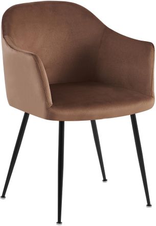 Clp Silla De Comedor De Terciopelo Jaysie Marr&oacute;n