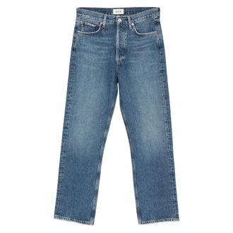 A Gold E Whiskering-effect Jeans