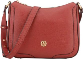 Pourchet Image Satchel Bag - Dames - Schoudertassen - Rood - ONE Size - Leer - Tassen