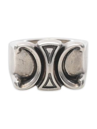 Celine 2010s chunky triomphe ring - women - Metal - 58 - Silver