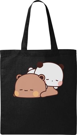 Generic Bubu Dudu Sleeping Natural Ecological Cotton Tote Bag Black
