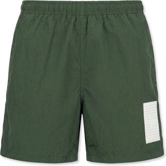 Stone Island Casual Shorts, male, Green, Size: L Marina Logo-Detail Shorts