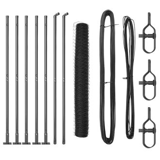 Berkfield Home Hexagon Fence Grey 1x10 m Steel