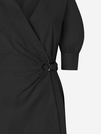 Pinko Womens Short Dress Aline Stretch Cotton Black