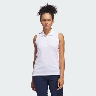adidas Womens adidas Ultimate365 Solid Sleeveless Polo Shirt