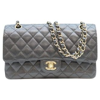 Chanel Pre-owned Leather chanel-bags - Dames - Pre-owned - Zwart - Maat: ONE Size Leer