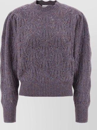 Isabel Marant alpaca blend asymmetric round neck long sleeve sweater