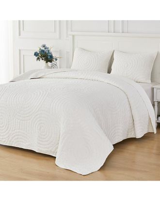 Melange Home Mélange Home Hand -Stitched Halo Quilt Set