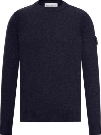 Stone Island MELANGE EFFECT SWEATER WITH COMPASS LOGO - Stone Island - Man