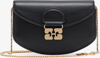 Ganni Black Apo-G Wallet On Chain