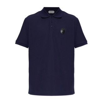 Versace Heren, Tops, Blauw, Maat: 2XL Katoen