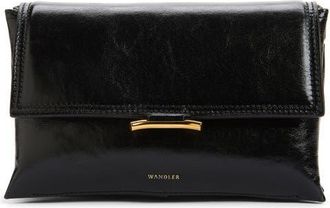 Wandler Ida Trio Leather Clutch in Black Glaze at Nordstrom