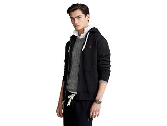 Polo Ralph Lauren Classic Fleece Full-Zip Hoodie Mens Sweatshirt Polo Black : 2XL, Cotton/Polyester