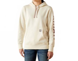 Ariat Rebar Graphic Hoodie In Vanilla Ice