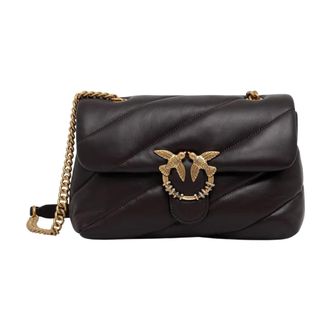 Pinko Schoudertas - Dames - Schoudertassen - Bruin - ONE Size - Katoen - Tassen