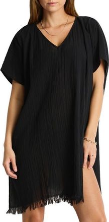 Sea Level Australia Salt Kaftan Cover-Up in Black at Nordstrom