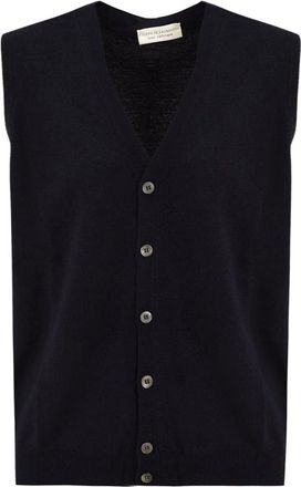 FILIPPO DE LAURENTIIS Maglione Gilet - Heren - Spencers - Zwart - XL - Wol - Truien & Vesten