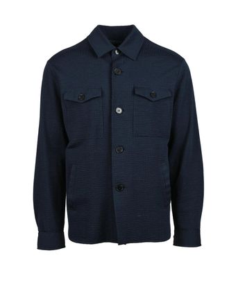 Harris Wharf London Blue Harris Wharf Polyester Shirt