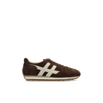 Hogan Sportschoenen met logo - Dames - Sneakers - Bruin - 36 1/2 EU - Leer - Schoenen