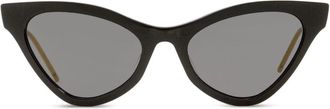 Gucci GG logo cat-eye framed sunglasses - women - Acetate/Acrylic - One Size - Black