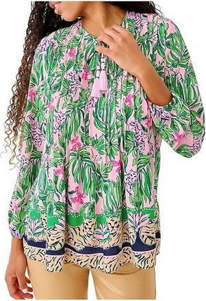Lilly Pulitzer Marilina Long Sleeve Tuni Womens Clothing Conch Shell Pink : XXS, Polyester